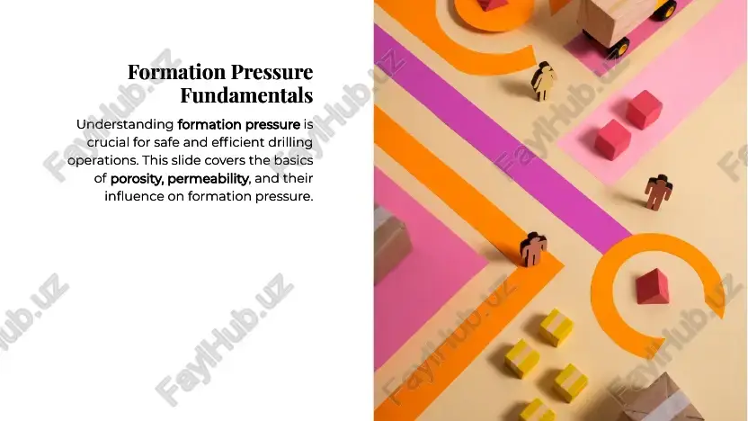 formation pressure analysis. reservoir management strategiesreservoir management strategies effective reservoir management requires a holistic approach that integrates formation pressure analysis with production optimization, enhanced oil recovery, and risk mitigation. this slide outlines key strategies for successful reservoir management. effective reservoir management requires a holistic approach that integrates formation pressure analysis with production optimization, enhanced oil recovery, and risk mitigation. this slide outlines key strategies for successful reservoir management. future trendsfuture trends the future of formation pressure analysis is driven by advancements in data analytics, artificial intelligence, and digitalization. this slide explores emerging trends and their potential impact on the industry. the future of formation pressure analysis is driven by advancements in data analytics, artificial intelligence, and digitalization. this slide explores emerging trends and their potential impact on the industry. conclusionconclusion in conclusion, a thorough understanding of formation pressure is essential for optimizing drilling operations and maximizing reservoir recovery. this presentation …