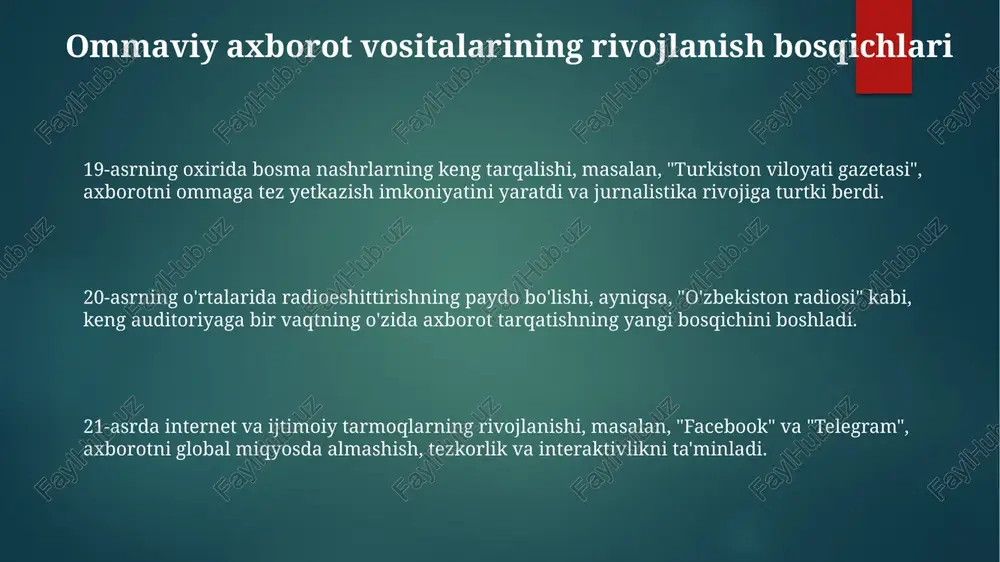 ommaviy axborot vositalarining rivojlanishi - Page 3