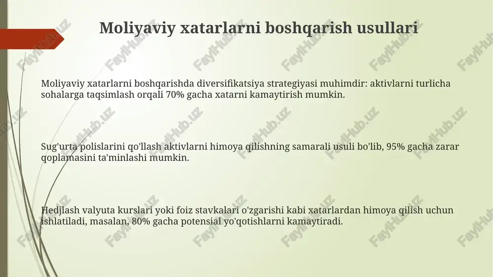 moliyaviy risklarni boshqarish usullari - Page 3