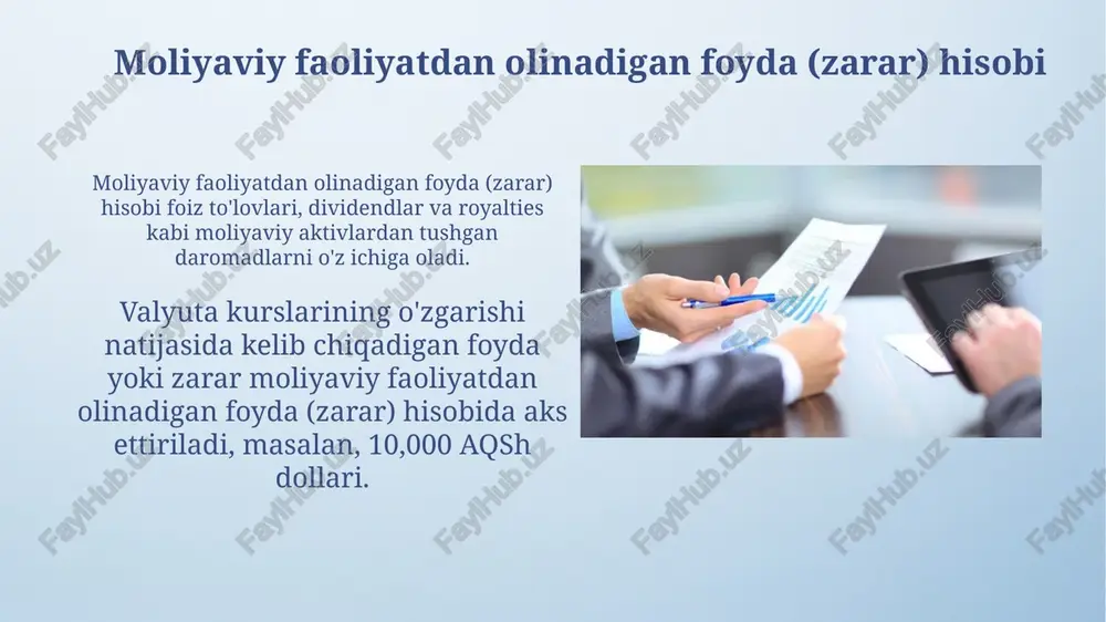 moliyaviy faoliyatdan olinadigan foyda (zarar) hisobi - Page 3