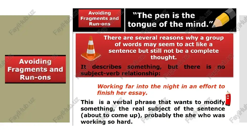 creating effective sentences: fragments and run-ons - Page 3