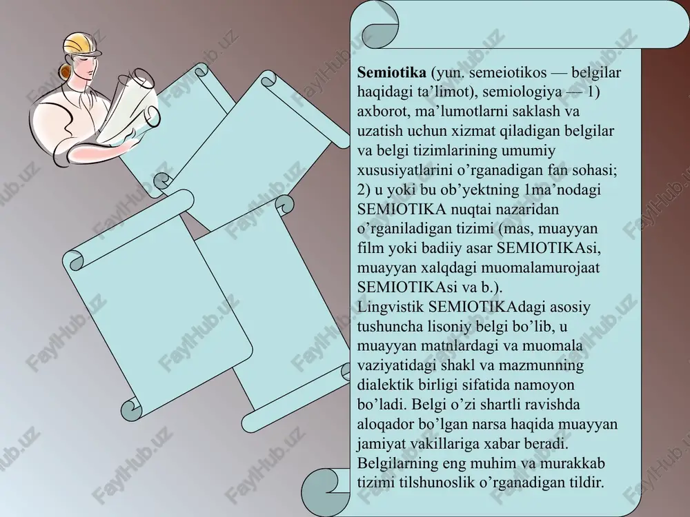 lanadi. markscha-lenincha in’ikos nazariyasiga asoslangan dialektik materialistik ta’limot agnostitsizmning bu ko‘rinishini keskin tanqid qilish lozimligini ta’kidlaydi. lingvistik belgi haqidagi nazariya g‘ayriilmiy nazariyadir. u tilshunoslikka eng zararli agnostik qarashlarning kirib qolish vositasidir, shuning uchun ham uni fosh qilish va rad etish zarur, deydi r. a. budagov ham lingvistik belgi haqidagi nazariyani inkor etadi. u har qanday milliy til ma’lum ifodalar sistemasigina emas, balki bu tilda muloqot qiluvchilarning barcha faoliyatini o‘ziga xos aks ettirish natijasi hamdir, deydi. uning ta’kidlashicha, tilning belgili tabiati konsepsiyasi milliy tillar tabiatini va shu bilan birga lingvistikani ham nihoyatda kambag‘allashtiradi lingvistik belgi nazariyasini inkor etuvchilarning hammasi lingvistik belgi tabiati haqidagi bir yo‘nalish – monoletarilistik (belgining bir yoqlamaliligi) yunalishga nisbatan fikr yuritadilar. belgini faqat shakldan iborat, degan fikrga asoslanadilar. b.a.serebrennikov to‘g‘ri ta’kidlaganidek, lingvistik belgi nazariyasini umuman rad etuvchi olimlar ikki narsani – kommunikatsiya vositasi sifatidagi lingvistik belgi tabiati va belgi-ma’no-narsa (hodisa) munosabati muammolarini aralashtiradilar. davrlar o‘tishi bilan tilning belgilar …