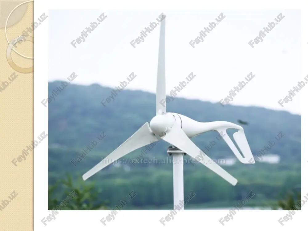 a biz bu generatorni o’zimiz quyidagicha tayorladik bu generator rotorining pastki va yuqori feromagnitlari 26 ta bo‘lakka bo‘lingan va statorda 13 juft magnit qutublari joylashgan statorning bir martta to‘liq aylanishida magnit maydon yo‘nalishi 26 marta o‘zgaradi. bu esa past aylanishlar sonida yuqori eyk ni hosil bo‘lish imkonini beradi. rotor g‘altagiga 0,7 mm li 400g mis sim o‘ralgan. statorda joylashgan 13 juft ndfeb tip kuchli magnit qutublari aliexpress yetkazib berish firmasi orqali xitoy respublikasidan sotib olingan magnitlar “mannol metalik” germetikasi yordamida yopishtirilgan. bu generatorni har qanday inson o‘z qo‘llari bilan oz mablag‘ hisobiga yasab olishi mumkin. generator 500 w dan 800w gacha quvvat oralig‘ida elektr energiyasini ishlab chiqaradi. bu generatorni takomillashtirib, miniges larda ham foydalanish mumkin deb o‘ylayman. bizning asosiy maqsadimiz suvning energiyasidan unumli foydalanishdir. mikrogeslar (mikrogidroelektrik stansiyalar) nafaqat foydalanish bosqichida, balki qurilish jarayonida ham atrof-muhit va tabiiy landshaftni saqlash imkonini beradi. quyosh, shamol kabi boshqa ekologik toza qayta tiklanadigan elektr …