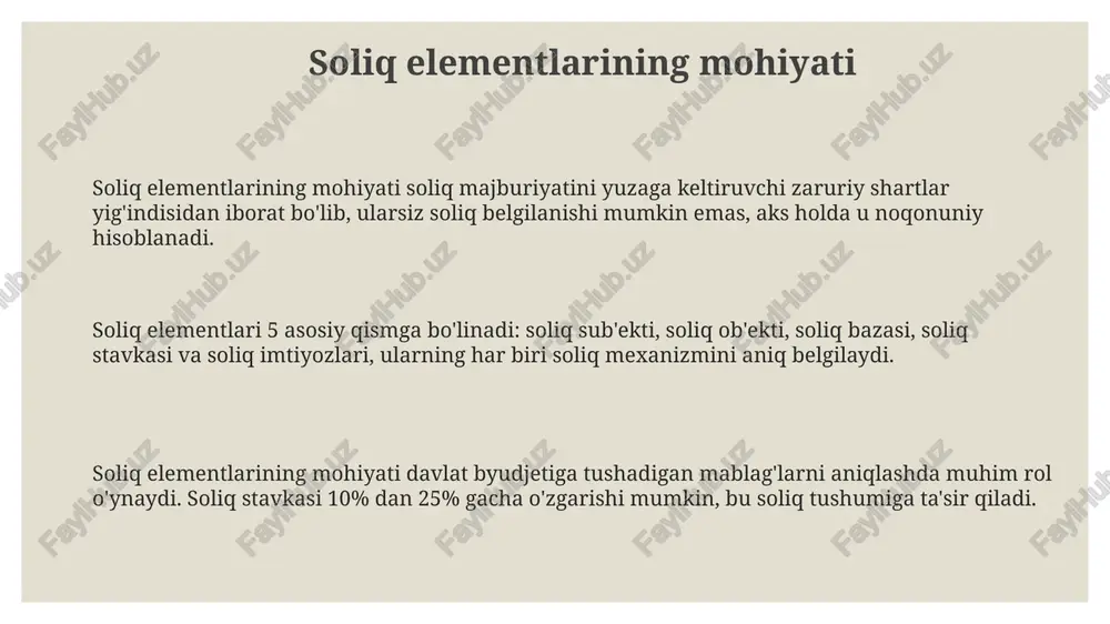 soliq elementlarining mohiyati - Page 3