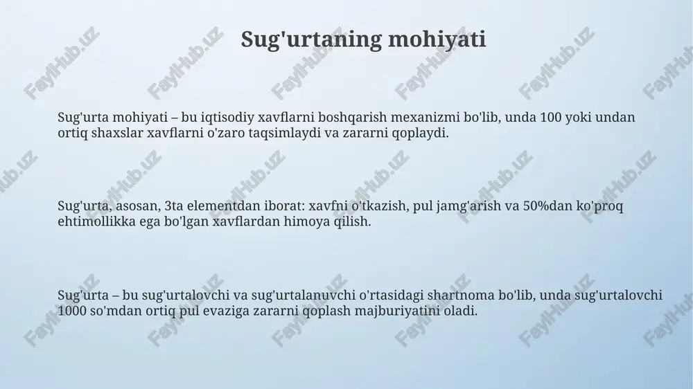 sug‘urta: mohiyati va funksiyalari - Page 3