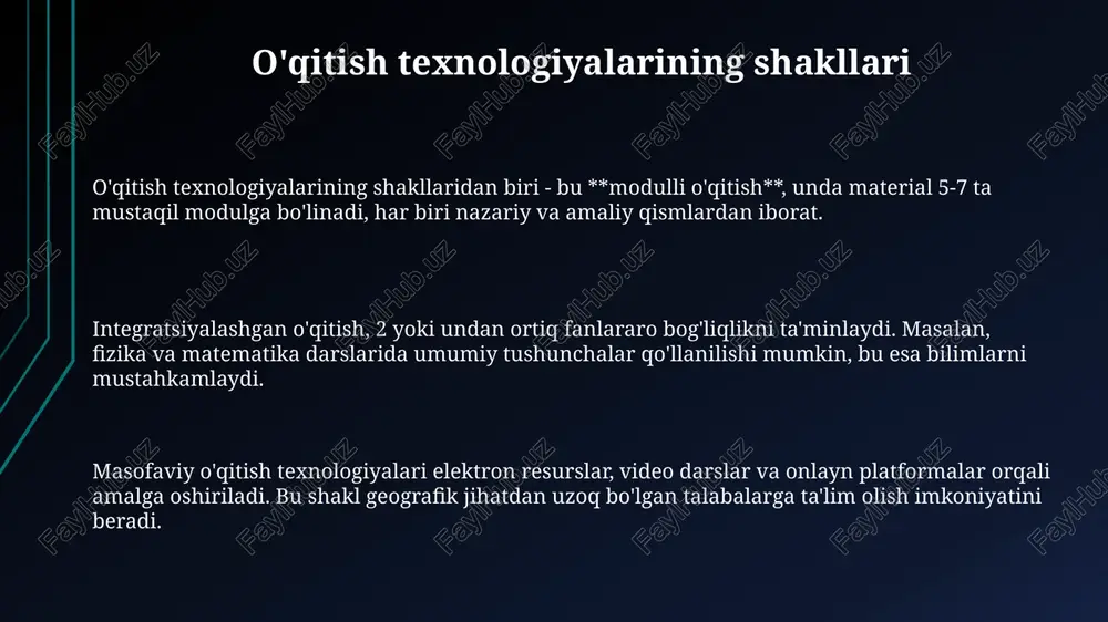 o'qitish texnologiyalarining shakllari - Page 3