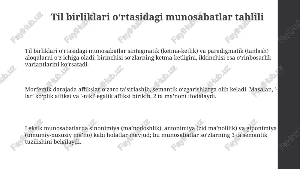 til birliklari oʻrtasidagi munosabatlar tahlili - Page 3