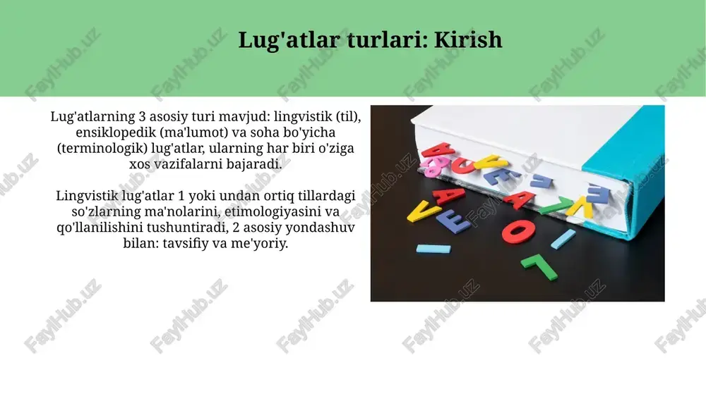 tillug'atlari va ularning turlari: lisoniy, qomusiy hamda sohalarga oid so'zliklar tizimi - Page 3