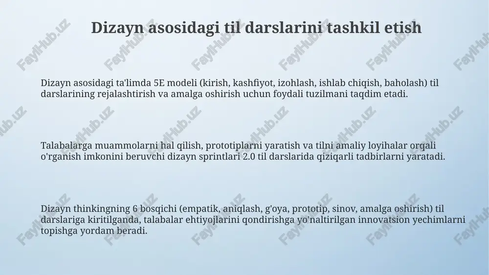 dizayn asosidagi til darslarini tashkil etish - Page 3