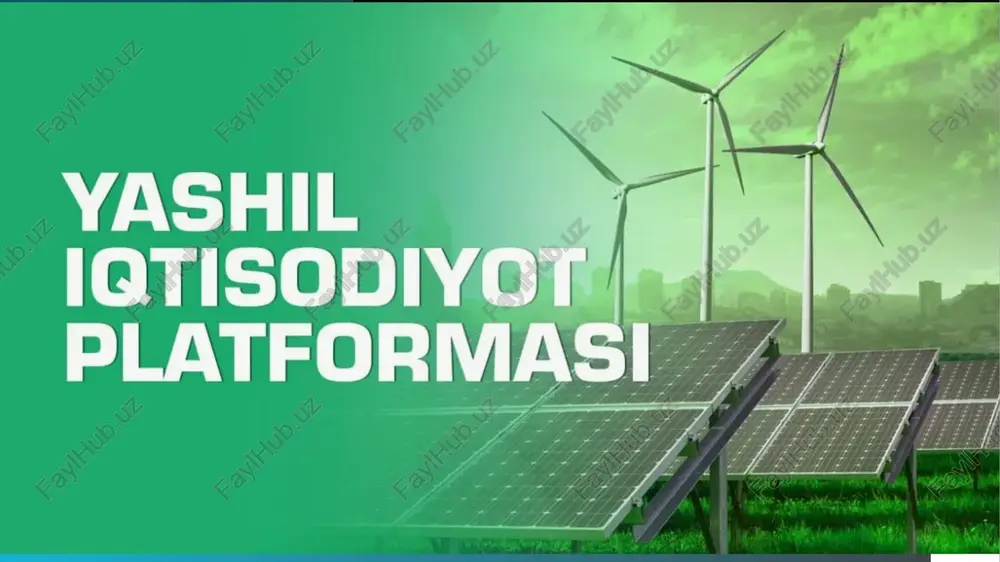 muhitni muhofaza qilishda muhim o’rin egallaydi. ular ekologik loyihalarni moliyalashtirish jarayonini tezlashtirib, samaradorlikni oshiradi. masalan, sun’iy intellekt va mashina o’rganishi orqali ekologik risklarni baholash mumkin bo’lib, bu investorlarga to’g’ri qarorlar qabul qilishga yordam beradi. bunday yechimlar iqlim o’zgarishlari bilan bog’liq moliyaviy xavflarni kamaytiradi va barqaror rivojlanishni qo’llab-quvvatlaydi.moliyaviy texnologiyalarning ro’li quyidagi jihatlarda namoyon bo’ladi. birinchi navbatda, raqamli platformalar orqali yashil loyihalarni moliyalashtirish. masalan, kraudfanding saytlari kichik biznes va jamoalarni ekologik tashabbuslarga jalb etadi. ikkinchidan, blokcheyn texnologiyasi mablag’larning shaffof sarflanishini ta’minlaydi, bu korruptsiya va noeffektivlikni oldini oladi. uchinchidan, katta ma’lumotlar tahlili atrof-muhit holatini monitoring qilishda qo’llaniladi, masalan, uglerod emissiyasini hisoblash va kamaytirish strategiyalarini ishlab chiqishda.batafsil ko’rib chiqilganda, moliyaviy texnologiyalar ekologik inqirozlarni hal etishda katalizator vazifasini bajaradi. ular moliyaviy resurslarni ekologik loyihalarga yo’naltirib, global maqsadlarga erishishni tezlashtiradi. stranitsa 8 yashil investitsiyalar, ekologik obligatsiyalar va “green bonds” yashil investitsiyalar ekologik barqarorlikka yo’naltirilgan mablag’lar bo’lib, ular atrof-muhitga ijobiy ta’sir ko’rsatishni maqsad qiladi. bu investitsiyalar qayta …