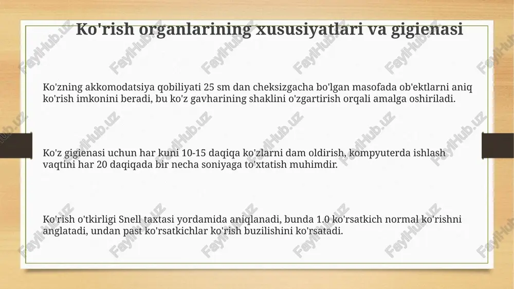 ko'rish va eshitish organlarining xususiyati va gigiyenasi - Page 3