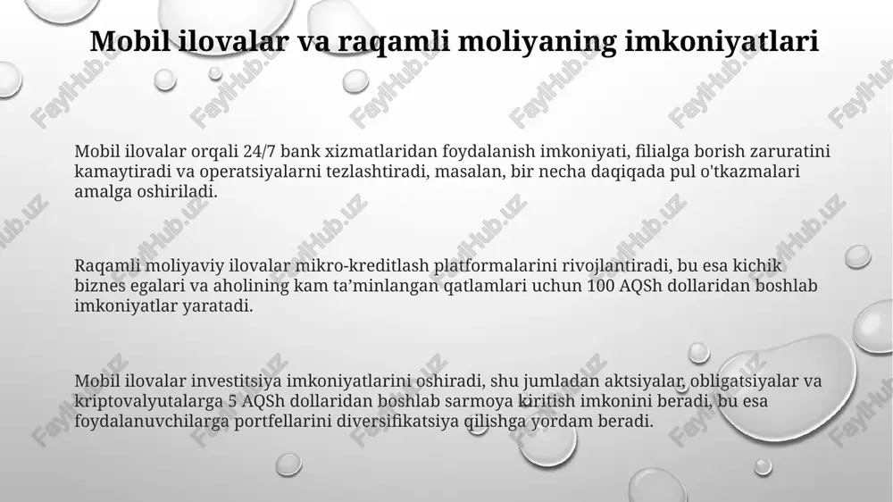 mobil ilovalar va raqamli moliya imkoniyatlari - Page 3
