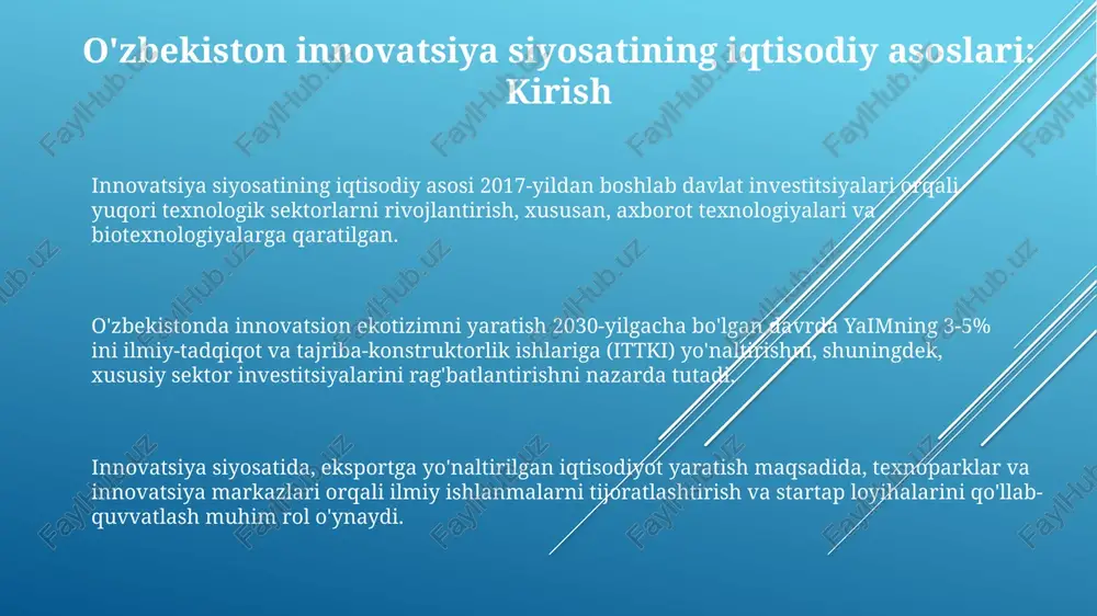 o'zbekistonning innovatsion siyosatining iqtisodiy asoslari - Page 3