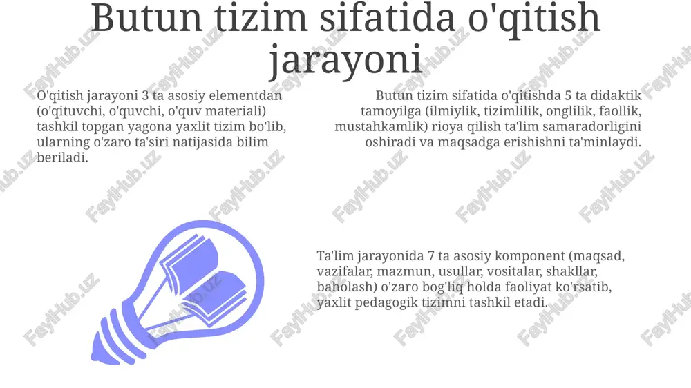 oʻqitish jarayoni yaxlit tizim sifatida - Page 3