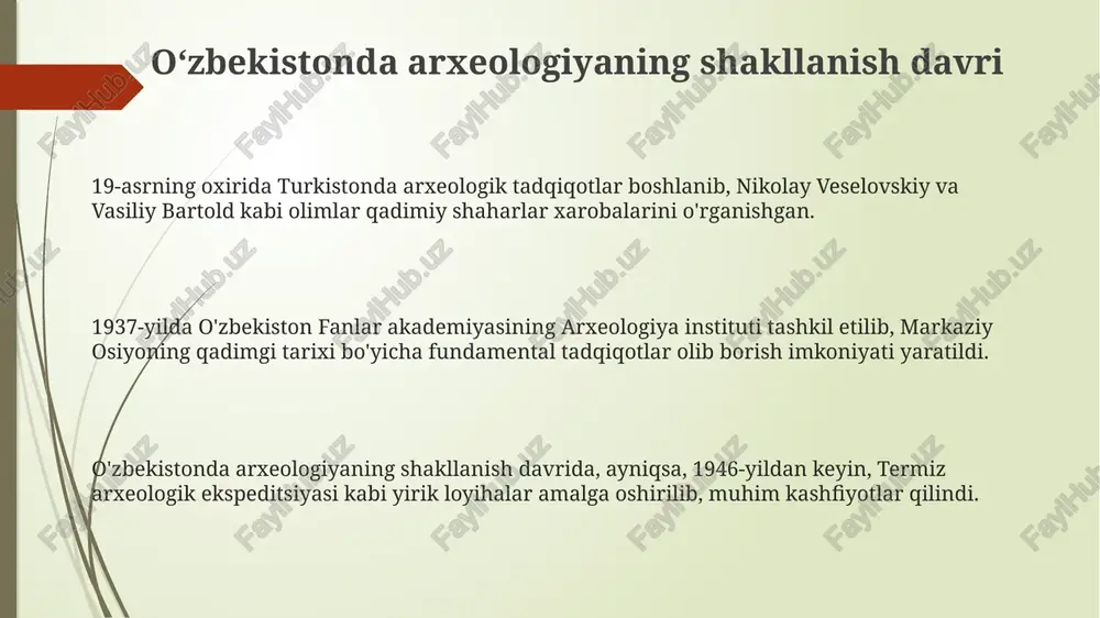 o‘zbekistonda arxeologiya fanining rivojlanishi - Page 3