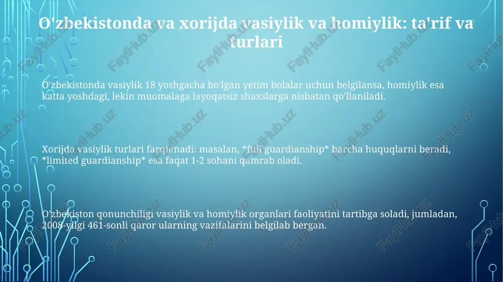 oʻzbekistonda hamda chet elda vasiylik va homiylik - Page 3