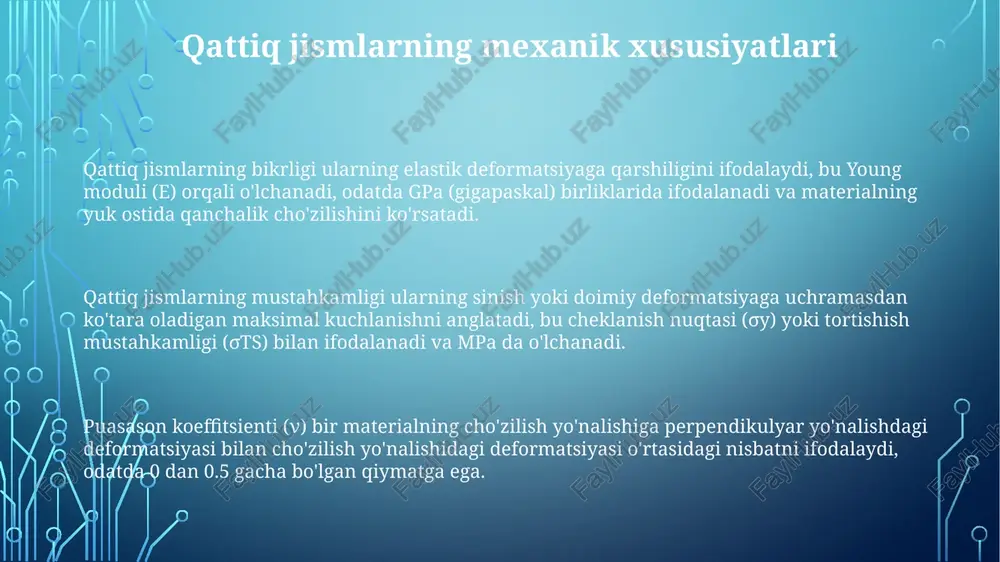 qattiq jismlar va biologik to'qimalarning mehanik xossalari - Page 3