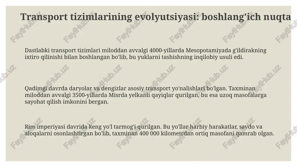 transport tizimlarining evolyutsiyasi - Page 3