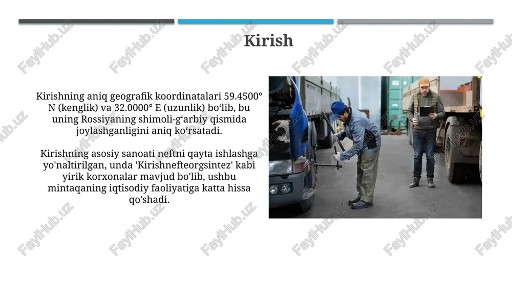 ydi. tez buziladigan yuklar, masalan, meva va sabzavotlar, haroratni nazorat qiluvchi transportni (0°c dan 5°c gacha) talab qiladi, bu ularning sifati va muddatini saqlaydi. yetkazib berish masofasi va muddati yetkazib berish masofasi transport turini tanlashda muhim rol o‘ynaydi, qisqa masofalarda yuk mashinalari, uzoq masofalarda esa temir yo‘l yoki dengiz transporti samaraliroq bo‘ladi. 1000 km dan ortiq masofalar uchun yuk mashinalari qimmatroq bo'lishi mumkin. yetkazib berish muddati xaridorning talablariga bog'liq: tezkor yetkazib berish uchun havo transporti tanlanadi, ammo narxi yuqori bo‘ladi. standart yuk tashish 2 haftagacha vaqt olishi mumkin, ammo arzonroq bo'ladi. narx va byudjet budjetni rejalashtirishda 15-20% qo'shimcha xarajatlarni hisobga olish muhim, bu kutilmagan to'lovlar, masalan, bojxona rasmiylashtiruvi yoki kechikishlar bilan bog'liq to'lovlarni qoplashga yordam beradi. narxlar transport turiga bog'liq; dengiz transporti odatda 30-40% arzonroq, ammo sekinroq, temir yo'l esa havo transportiga nisbatan 25% arzonroq bo'lishi mumkin. ishonchlilik va xavfsizlik transport vositasining 99,9% ishonchliligini ta'minlash uchun muntazam texnik xizmat ko'rsatish, …