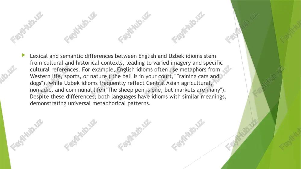 lexical and semantic differences between english and uzbek idioms - Page 3