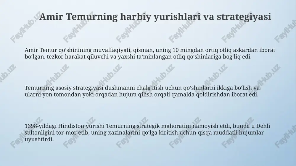 amir temurning harbiy yurishlari va strategiyasi - Page 3