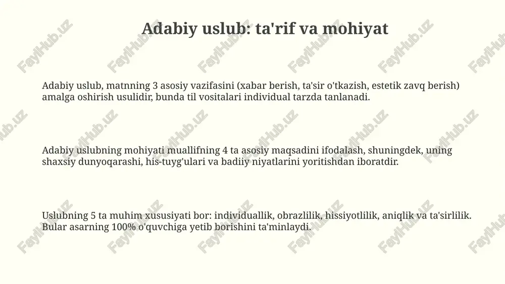 adabiy uslub: ta'rif va mohiyat - Page 3