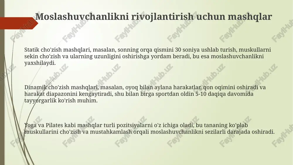 chidamlilikni rivojlantirish uchun mashqlar - Page 3