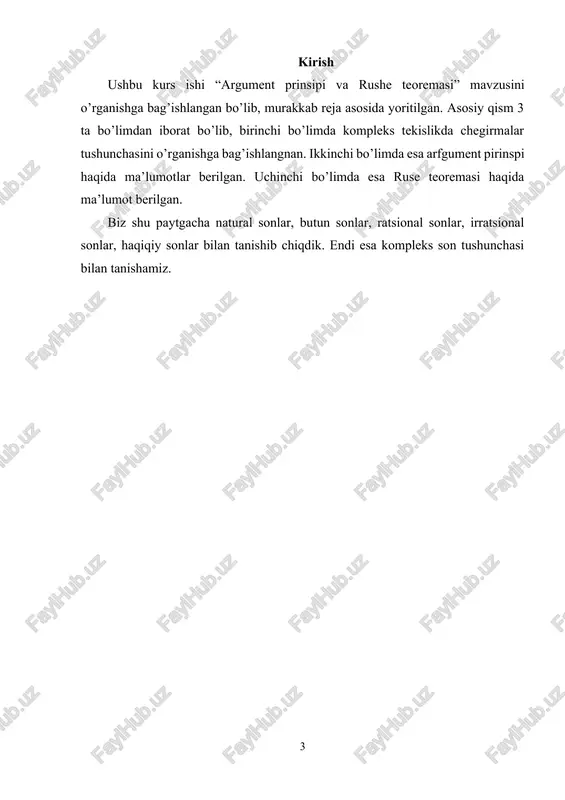 orga yoyilmasida ning minus birinchi darajasi oldidagi koeffitsiyentga teng: (6) isbot. faraz qilayklik, funksiya sohada sohada laran qatoriga yoyilgan bo‘lsin: u holda aylan bo‘yicha hadlab integrallash mumkin: bu yerda da musbat yo‘nalish olgan. ma’lumki, bo‘ladi. shuni etiborga olib ya’ni bo’lishini topamiz. teorema isbot bo’ldi. odatda bu 2-teorema ba’zi manbalarda funksiyaning a yakkalangan maxsus nuqtadagi chegirmasini ta’rifi sifatida ham keltiriladi. bu 2-teoremadan darhol quyidagi natija kelib chiqadi. natija. agar a nuqta funksiyaning chetlatilishi mumkin bo’lgan maxus nuqtasi bo’lsa, u holda bu nuqtada funksiyaning chegirmasi nolga teng bo’ladi: aytaylik, a nuqta funksiyaning oddiy (bir karrali) qutb nuqtasi bo’lsin. ma'lumki, bu holda funksiyaning a nuqta atrofidagi loran qatori ushbu ko’rinishga ega bo’ladi. bu oxirgi munosabatdan bo’lishi kelib chikadi. bu tenglikda da limitga o’tib bo’lishini topamiz. demak, funksiyaning a oddiy qutb maxsus nuqtadagi chegirmasi bo‘ladi. shuningdek, agar funksiya uchun bo‘lib, va funksiyalar a nuqtada golomorf, bo’lsa, bu holda anuqta funksiyaning oddiy qutb nuqtasi bo’ladi …