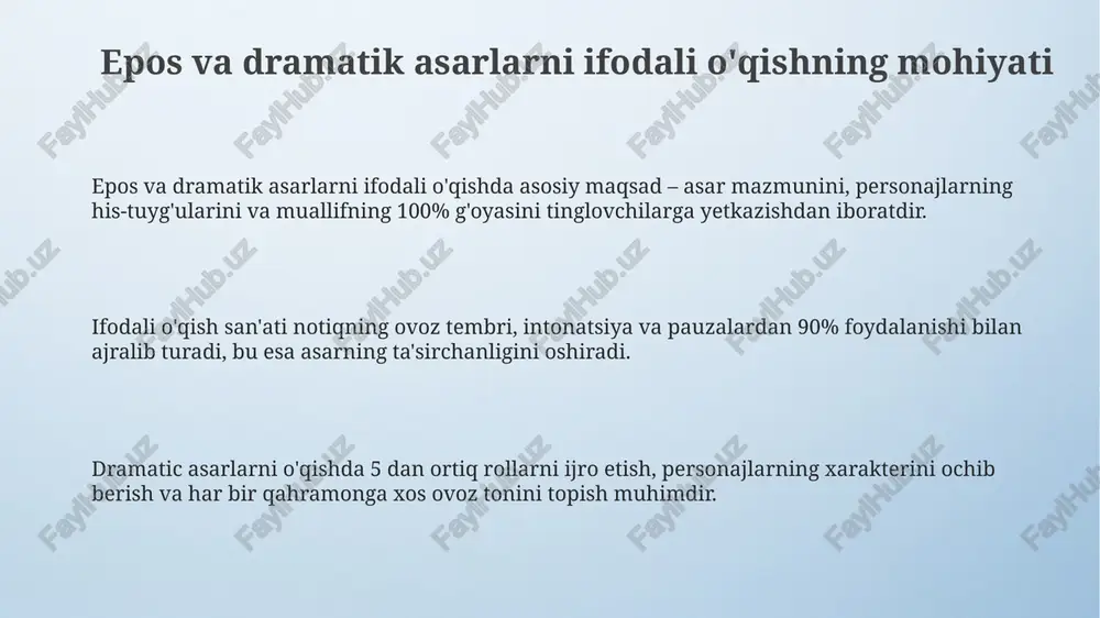 epik va dramatik asarlarni ifodali o'qish - Page 3