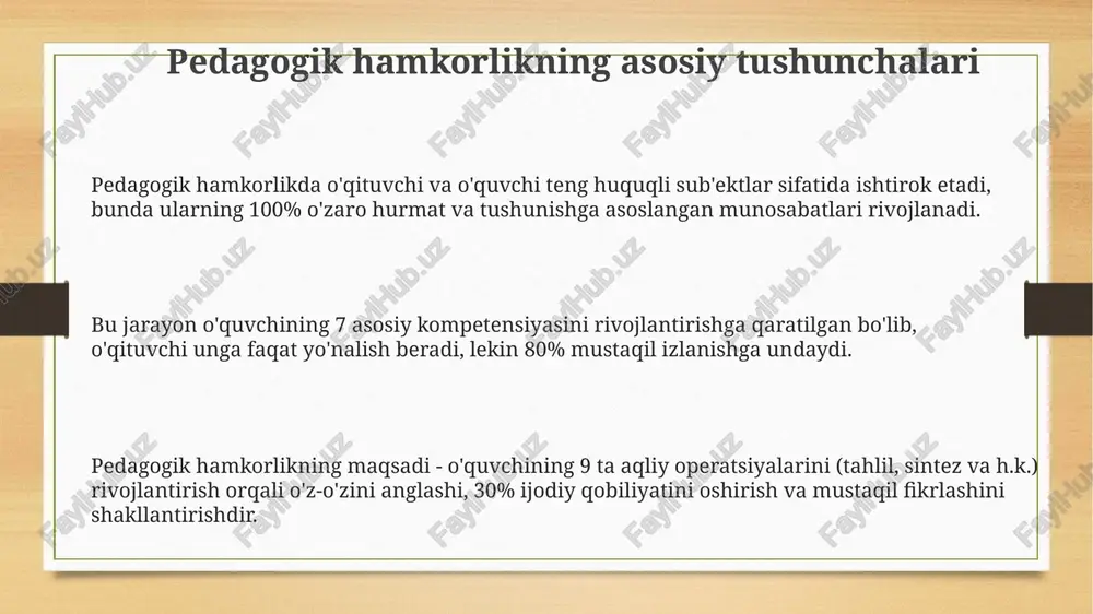 hamkorlik pedagogikasining kontseptual g‘oyalari - Page 3