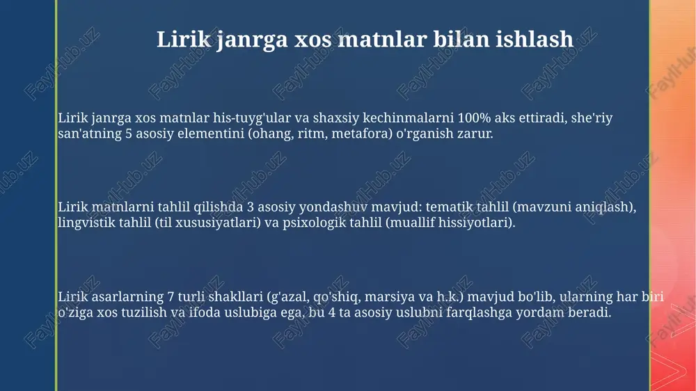 lirik janrga xos matnlar bilan ishlash - Page 3