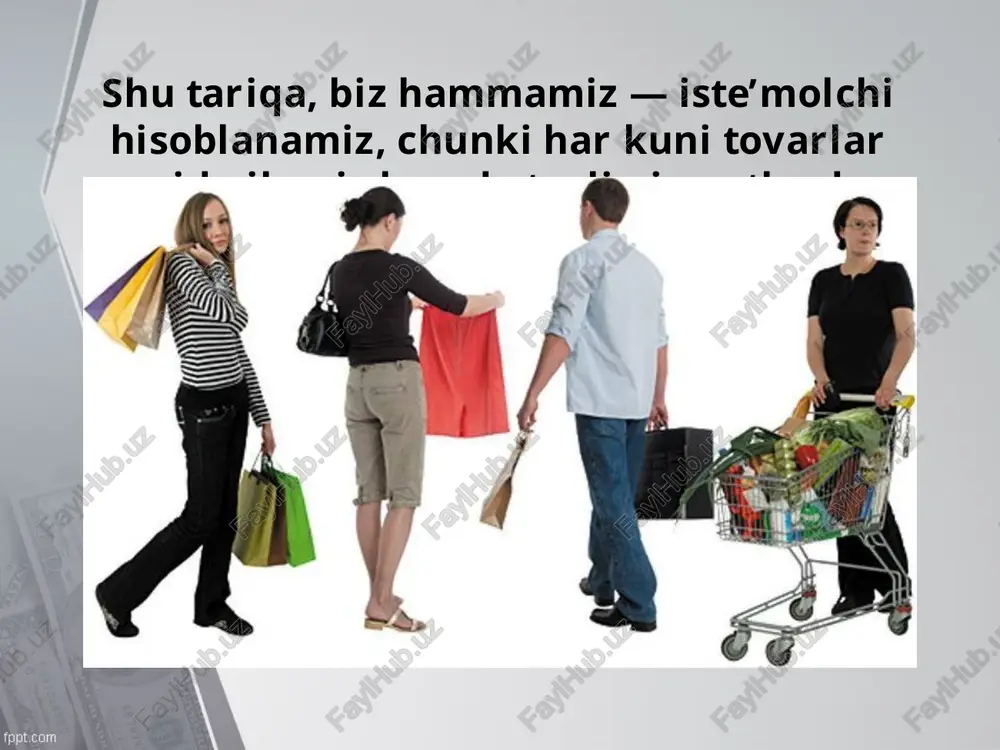 ataladi? 4. tovarlar haqidagi axborotda qanday ma’lumotlar keltirilishi shart? 5. qonunga muvofiq kim sotuvchi hisoblanadi? 6. muvofiqlik sertifikati nimani tasdiqlaydi? 7. sifati past yoki nuqsoni bo‘lgan tovar xarid qilgan iste’molchi nimani talab qilishga haqli? image1.jpg image2.jpeg image3.jpg image4.jpeg image5.jpeg image6.jpeg image7.jpeg image8.jpeg image9.png image10.jpeg image11.jpeg image12.jpeg image13.jpeg image14.jpeg image15.jpeg image16.jpeg image17.jpeg image18.jpeg /docprops/thumbnail.jpeg