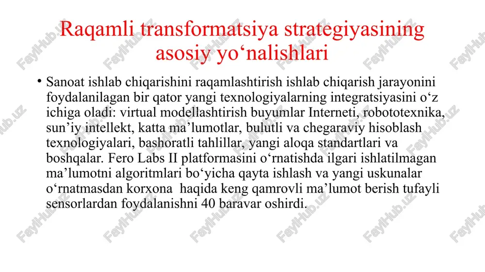 , ma'lumotlar, hujjatlar, tarkib yoki echim) formatlar va funktsiyalarni ichki standartlashtirish muvofiqlashtirish darajasi to'liq funktsional markaziy arxitektura guruhi.arxitektura echimlariga muvofiq xaridlar raqamli transformatsiyani maqsadli boshqarishning barcha organlari va tartiblari aniqlangan va ishlamoqda ishning mazmuni tizim elementlarining raqamli tasviri va ular orasidagi aloqalar tizimning asosiga aylanadi formatlar va funktsiyalarni tashqi (ekotizimda) standartlashtirish internalizatsiya darajasi ko'p markazlashtirilgan muvofiqlashtirish funktsiyalari bo'limlar yoki tegishli bo'limlar guruhlari bo'yicha markazlashtirilmagan ishning mazmuni tizim elementlarining raqamli tasviri va ular orasidagi aloqalar tizimning asosiga aylanadi ____ bu shuni anglatadiki sohaning raqamli rivojlanishi jarayonida uning konturidagi barcha tashkilotlar raqamli transformatsiyadan o'tishi kerak bo'ladi. asosiy bosqichlarini tugatgandan so'ng, tashkilot (ham davlat idorasi, ham har qanday korxona, byudjet muassasasi, boshqa ijtimoiy va ekologik sub'ekt) iqtisodiy faoliyat raqamli etuklik bosqichiga o'tadi, raqamli platformaga bunda u ma'lumotlarga asoslangan boshqaruvni to'liq amalga oshira oladi . shunday qilib, ri - bu asosiy mahsulot va xizmatlarning hayot aylanishi raqamli tasvirga asoslangan iqtisodiyot. raqamli transformatsiya quyidagilarni ta'minlaydi: …