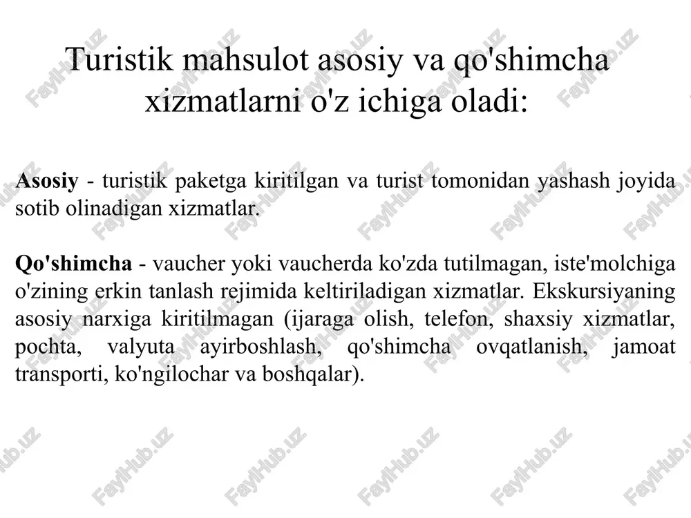 f - turoperator foydasi, so‘mda; ch - turpaket tarkibiga kiruvchi alohida xizmat turlari uchun chegirma, so‘mda; ±k – turpaketni realizatsiya qiluvchi turagentning vositachilik haqi (“+”turpaketga ustama baho qo‘yishni ifodalaydi; “-”turoperatorning turagent foydasiga bahodan chegirmani ifodlaydi), so‘mda; vositachilik haqi taqdim qilinayotgan turpaketning turi va hajmiga bog‘liq. ts – guruhdagi turistlar soni, kishi; ksh – aniq marshrut bo‘yicha turistlar guruhini kuzatuvchi shaxslar soni, kishi. umumiy turizm tendentsiyalari sog'lom va organik oziq-ovqat va ichimliklarga bo'lgan ehtiyoj, barqarorlik, shaxsiylashtirilgan xizmat ko'rsatish, raqamlashtirish va texnologiyalardan foydalanishga bo'lgan talab kabi iste'molchilarning xatti-harakatlaridagi umumiy o'zgarishlarga asoslangan turli xil turizm tendentsiyalari mavjud. turoperatorlar qanday qilib kelajak uchun turistik mahsulotlarni shakllantirishlari mumkin: bo'sh vaqtli sayohat - bu sayyohlikning o'sib borayotgan tendentsiyasi bo'lib, odamlar o'zlarining ish safarlarini dam olish tadbirlariga kengaytiradilar. mutaxassislarning prognozlariga ko'ra, mobil ishchi kuchi o'sishda davom etadi. ishbilarmonlik sayohatlari 2021 yilda qayta tiklana boshlagan bo'lsa-da, bu kelajak bo'lishi mumkin deb ishoniladi. avtomatlashtirish - safarni bron qilish uchun …