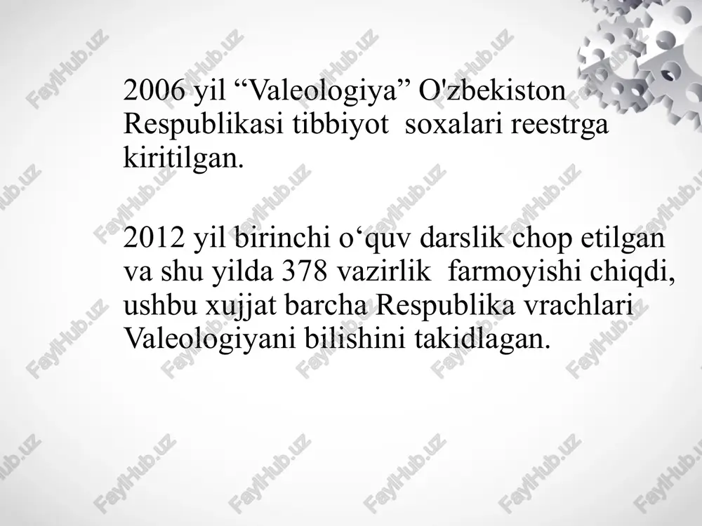 mush tarzini shakllantirish quyidagilar orqali amalga oshiriladi: maqsadli guruxlar ta'sir etish tamoyillari standartlar, algoritmlar maqsadli guruxlar etuk, o’rta davr keksalar, qariyalar yosh oila xomilador ayol go’dak bola bolalar va o’smirlar yoshlar turmush tarzini shakllantirishning asosiy tamoyillari ma'naviy ruxiy jismoniy tibbiy “yosh oila” maqsadli guruxiga ma'naviy tomoyil bo'yicha standartlar yosh oila mexnatsevarlik mas’uliyat dunyoqarash bilim ma’lumot madaniyat komillikka intilish algoritm algoritm – maqsadli guruxlarda aniq ta'sir ko'rsatish mexanizmi bo'lib quyidagi turlarga bo'linadi: populyatsion (oila, jamiyat, davlat); motivatsion (individual ta'sir etish). motivatsiya bu insonning biopsixosotsial xarakteri va extiyojidan kelib chiqib amalga oshiriladi. «yosh oila» maqsadli guruxi ma'naviy tamoyilga populyatsion algoritm milliy urf odatlar, xalqimizga xos an'analarni targ’ib qilishning tizimini yaratish va xayotga joriy etish; ta'lim muassasalari va bolalar bog’chalarida valeologik tarbiyaviy dasturlarning tizimli ravishda keng targ’ib etish; oila va nikox masalalari bo'yicha muntazam ravishda (oav) yoshlarni xabordor qilish tizimini yaratish va xayotga tadbiq etish. asosiy maksad: jimiyatda salomatlikga moda yaratish 1 ishontirish …