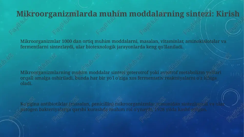 mikroorganizmlarda zarur moddalarni sintezlab olish - Page 3