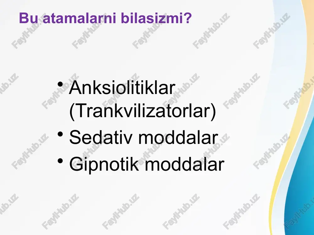 trankvilizatorlar va sedativ tіnchlanuvchi moddalar - Page 3