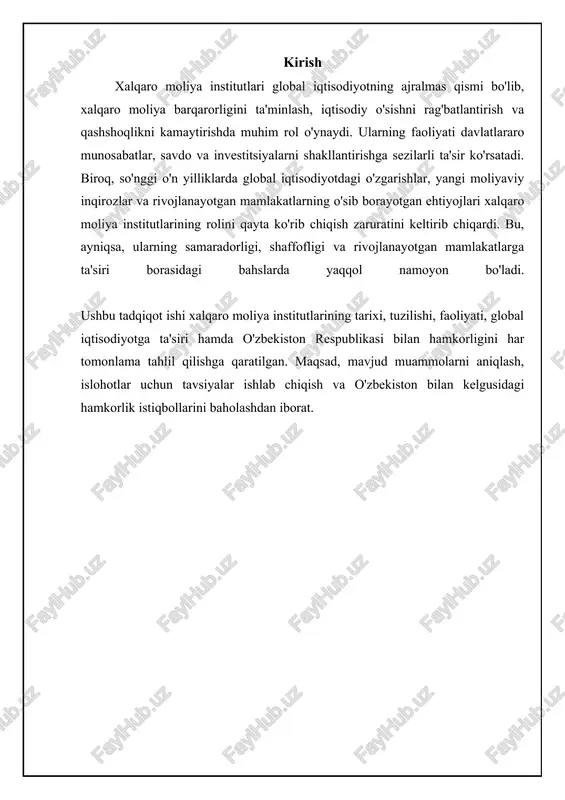 ot banklari ham o'z mintaqalaridagi davlatlarga o'xshash vazifalarni bajaradi. xmilarning tuzilishi va boshqaruv mexanizmlari xmilar odatda a'zo davlatlarning vakillaridan iborat boshqaruv kengashiga ega, bu kengash institutning siyosatini va strategiyasini belgilaydi. boshqaruv kengashi qarorlarni ko'pincha ovoz berish orqali qabul qiladi, bunda har bir davlatning ovozi uning xmi kapitalidagi ulushiga proportsional bo'ladi. bu aqsh, yaponiya va yevropa ittifoqi davlatlari kabi yirik iqtisodiyotlarga xmi faoliyatiga katta ta'sir ko'rsatish imkonini beradi. ijro etuvchi kengash institutning kundalik faoliyatini boshqaradi va boshqaruv kengashi tomonidan qabul qilingan siyosatni amalga oshiradi. ijro etuvchi kengashga ko'pincha prezident yoki boshqaruvchi direktor rahbarlik qiladi, u institutning bosh ma'muri hisoblanadi. xmilar shuningdek, moliyaviy resurslarni boshqarish, loyihalarni baholash va texnik yordam ko'rsatish kabi vazifalarni bajaradigan mutaxassislardan iborat katta shtatga ega. xmilar shaffoflik va javobgarlik tamoyillariga rioya qilishga harakat qiladi, lekin ularning boshqaruv tuzilmasi va qaror qabul qilish jarayonlari ko'pincha tanqidga uchraydi, ayniqsa rivojlanayotgan mamlakatlar tomonidan, ular ovoz berish huquqlarining cheklanganligi sababli. xmilarning tanqidi …
