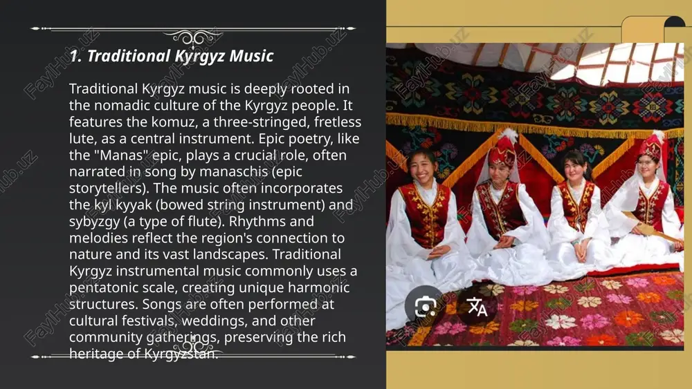 qirgʻiz xalqining madaniyati va anʼanaviy urf- odatlari - Page 3