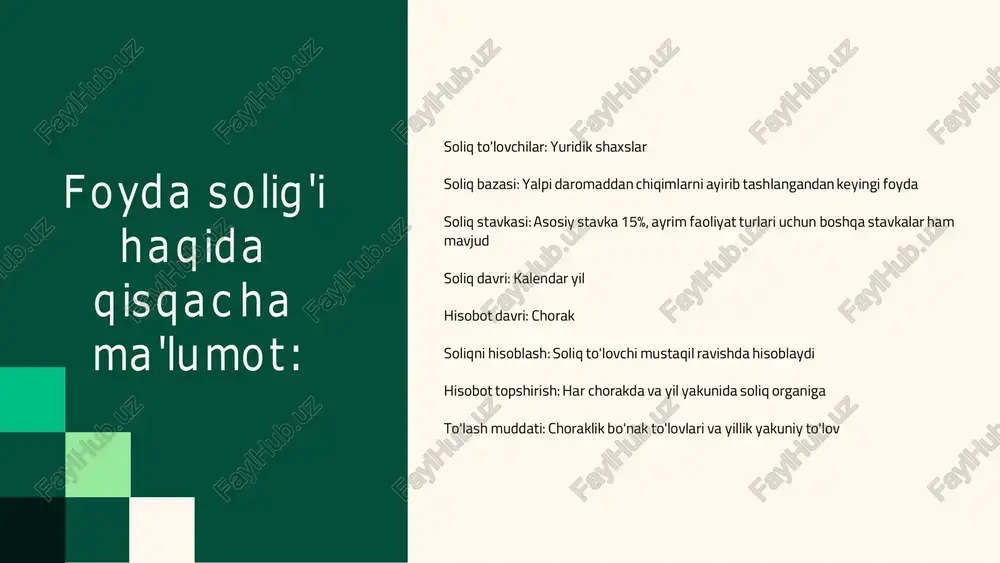 nadi yillik hisobot asosida hisoblangan soliq summasidan bo'nak to'lovlari ayirib tashlangandan keyin qolgan summa bu tartib soliq kodeksining 340- moddasida belgilangan uchun rahmat!