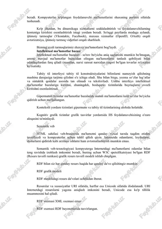 0 ta havolalarni bosishning hojati yo'q, keyingi ochiq tab seo mutaxassislari tomonidan ilgari surilgan yana bir qimmat salon ekanligidan yana bir bor xafa bo'ladi. bu hayot va inson faoliyatining turli sohalariga - uy xo'jaligidan tortib to globalgacha. masalan, mashina yoki kvartira sotib olish, ish qidirish va boshqalar. bundan tashqari, qidiruv tizimi foydalanuvchini qaysi test drayverlarga ko‘proq qiziqtirayotgani va u qaysi avtomobil saytlariga tashrif buyurishi, qaysi hududda va qaysi narx oralig‘ida kvartira topmoqchi ekanligi haqidagi ma’lumotlar asosida unga qanday avtomobil kerakligini aniqlashi mumkin bo‘ladi. , ochmisiz, qanday ovqatni yoqtirasiz va hokazo. semantik vebning rivojlanishi bilan foydalanuvchi haqida ma'lum ma'lumotlarni to'plagandan so'ng, texnologiyalar uning ijtimoiy-demografik portretini yaratishga imkon beradi. kompyuterlar to'plangan foydalanuvchi ma'lumotlarini shaxsning portreti sifatida tushunadi. ko'p jihatdan, bu dinamikaga xizmatlarni soddalashtirish va foydalanuvchilarning kontentga kirishini osonlashtirish istagi yordam beradi. so'nggi paytlarda modaga aylandi, ijtimoiy tarmoqlar (vkontakte, facebook), maxsus xizmatlar (openid, oauth) orqali avtorizatsiya, ijtimoiy tarmoq vidjetlari orqali sharhlash. bizning uyali …