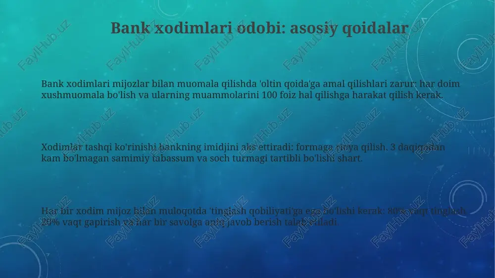 bankhodimining etiketi va mijozlar bilan munosabati - Page 3