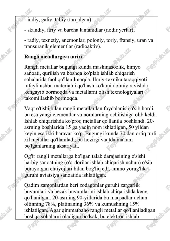 ektron ishlab chiqarish (qurilmalardagi oltin kontaktlar), avtomobil ishlab chiqarish (taxminan 43% platina), kumush kino va fotomateriallar ishlab chiqarish uchun ishlatilgan. rangli metallarning xususiyatlari ushbu guruhdagi metallarning har biri, asosan, unga tegishli ekanligini aniqlaydigan xususiyatlarga ega. bu ham sanoatning ko'plab sohalarida rangli metallardan foydalanishga olib keladi. shunday qilib, masalan, ularning ko'pchiligi yuqori issiqlik quvvati va issiqlik o'tkazuvchanligiga ega, bu esa payvandlashdan keyin tez sovutish qobiliyatini beradi. buning salbiy tomoni ham bor: magniy va mis kabi metallar bilan ishlaganda ularni payvandlashdan oldin darhol isitish kerak, jarayonning o'zida esa ular sovib ketmasligi uchun kuchli issiqlik manbalaridan foydalanish kerak. yana bir xarakterli xususiyat - mexanik xususiyatlarning pasayishi. shuni hisobga olgan holda, deformatsiyani oldini olish uchun ular bilan ehtiyotkorlik bilan ishlash kerak. rangli metallar isitish vaqtida gazlar bilan faol reaksiyaga kirishadi. titan, molibden va tantal bu xususiyatni aniq ko'rsatadi. ushbu metallar guruhi uzoq vaqt davomida ishlashi mumkin, ammo ular metallarni yo'q qiladigan kisloroddan himoyalangan bo'lishi …