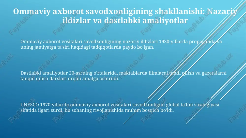 mediasavodxonlik va axborot madaniyatining tarixiy evolyutsiyasi - Page 3