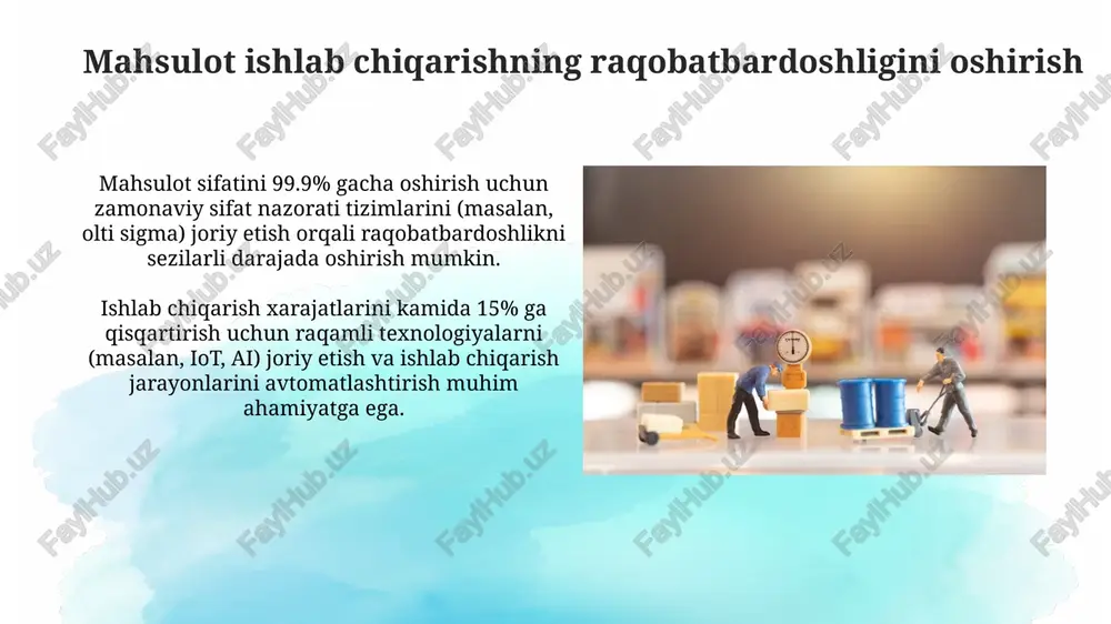 mahsulotlar ishlab chiqarish raqobatbardoshligini oshirish - Page 3