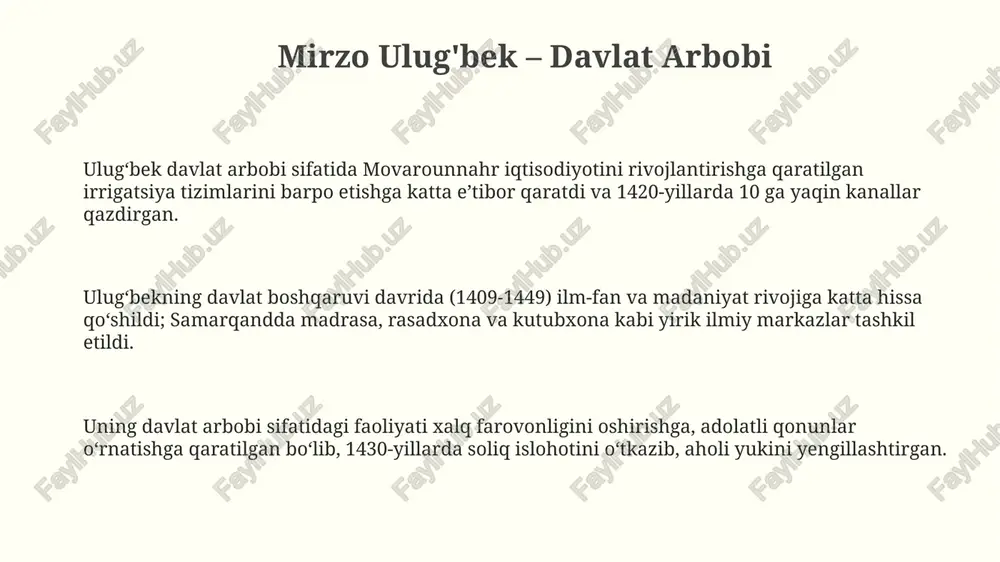 mirzo ulugʻbek – davlat arbobi - Page 3