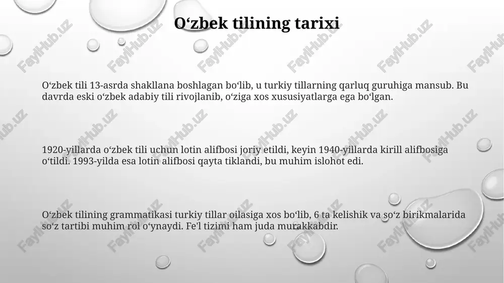 o'zbek tilining tarixi, shakllanishi va rivojlanish bosqichlari - Page 3