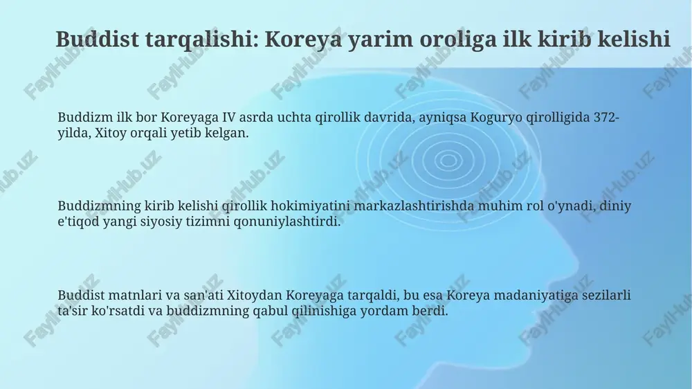 qadimgi koreyada buddizm tarqalishi va roli - Page 3