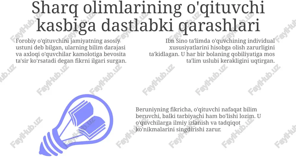 sharq olimlarining o'qituvchilik kasbiga dastlabki qarashlari - Page 3