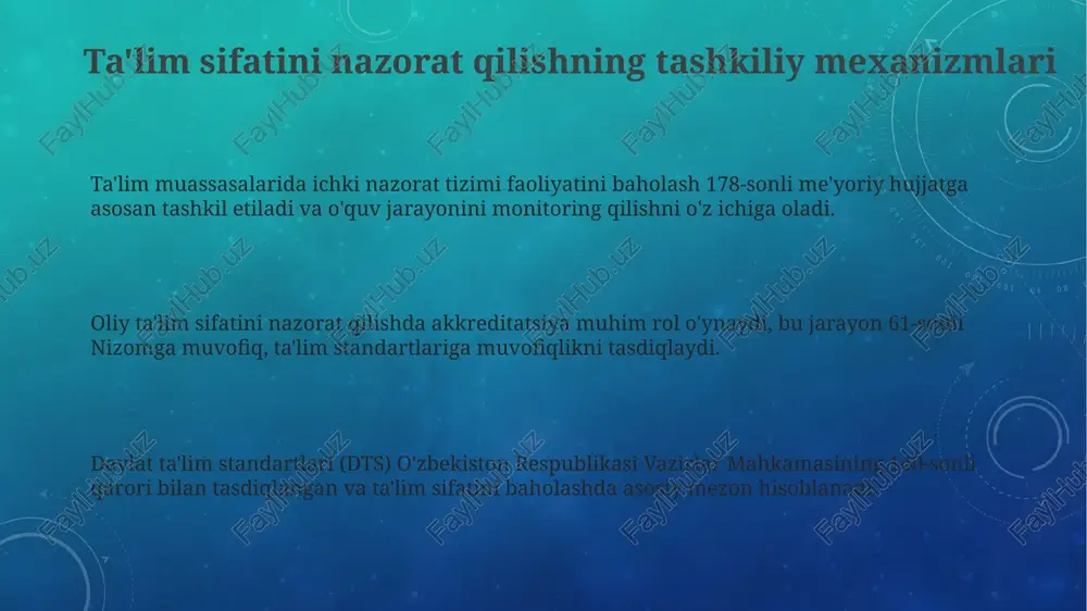 ta'lim sifatini nazorat qilishning tashkiliy-huquqi mexanizmlari - Page 3